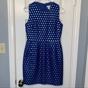 J Crew : Blue with Silver Dots : Pockets! : Size 4